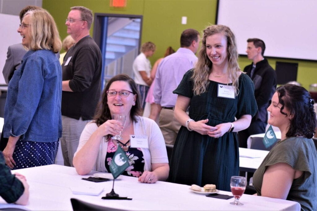 Photo of participants in UW-Green Bay, Aurora BayCare Medical Center and HSHS St. Vincent partnership to address nursing shortage