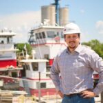 Photo of Ryan Sands, a 2015 UWL graduate, who says the new partnership of his alma mater with his employer J.F. Brennan Company will help students receive specific skills making them job-ready. “This should build networking with local employers and provide training on potential career fields for future students,” says Sands.