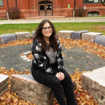 Photo of Elizabeth Hennessey, who chose to specialize in American Indian education in part because she wanted to learn more about her own background and help other American Indian students learn more about their shared heritage. (UWM Photo/Kyle Bursaw)