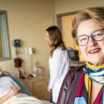 Photo of Melinda Kavanaugh, professor of social work at UWM, who draws on her experience as a medical social worker in hospital neurology units. (UWM Photo/Troye Fox)