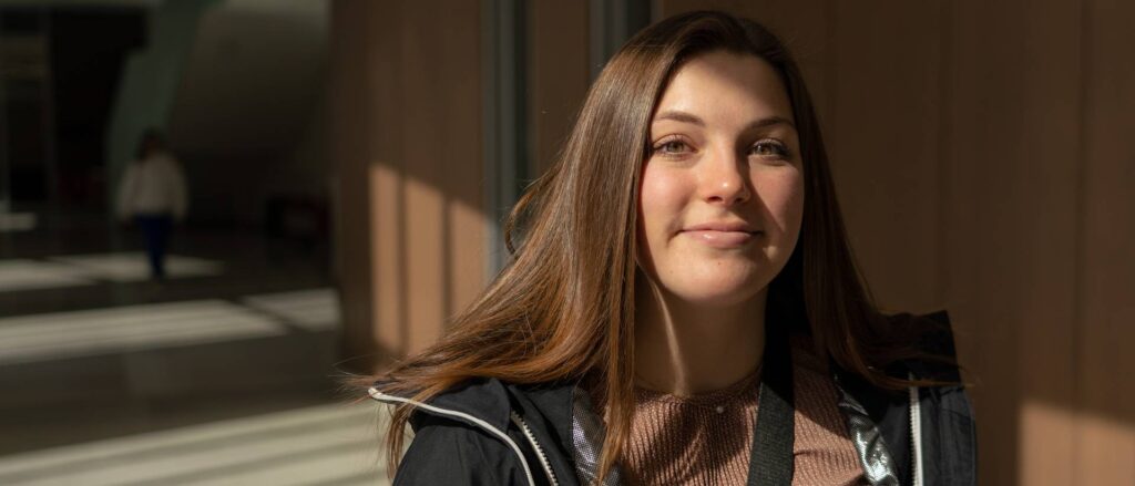 Photo of Annabelle Howat, a health care administration major, who has found countless opportunities in and out of the classroom to prepare for a career serving the aging population.