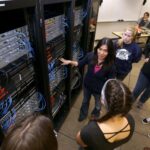 Photo of Professor Holly Yuan, center, who is the cybersecurity center director at UW-Stout. / UW-Stout