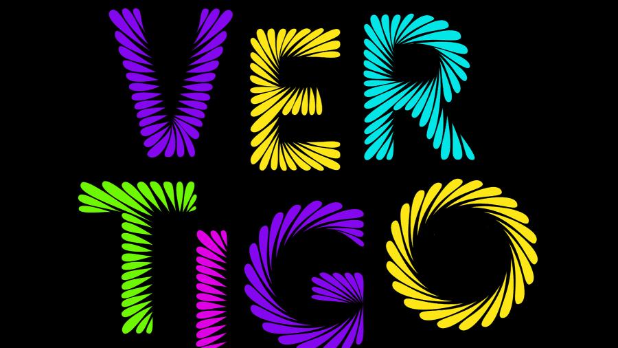 Photo of VERTIGO in typeface designed by Amanda Piotrowski. She created Vertigo and a website for the typeface with animation in two spring graphic design courses. / Contributed photo