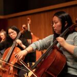 Photo of UWSP cellists. A new gift to the College of Fine Arts and Communication will fund a $1 million endowed professorship in cello and music education advocacy within the Department of Music.