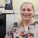 Photo of UWM chemistry alumna Lexie Lanphere, who is a controlled substance analyst at the Wisconsin State Crime Lab. Her job is to analyze evidence for the presence of substances restricted by state law. (Photo courtesy of Lexie Lanphere)