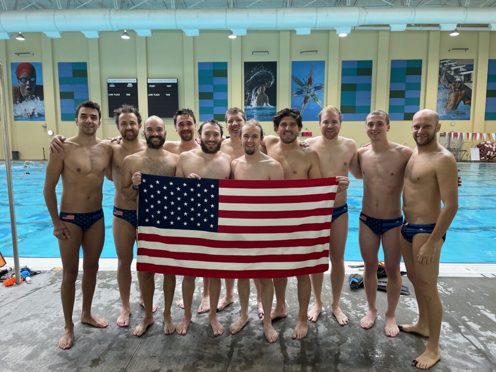 Photo of Bousley (second from right) with his teammates. (Photo courtesy of Bousley)