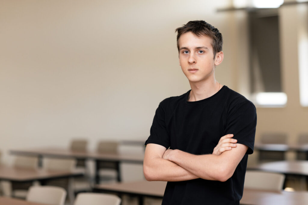 Photo of Oleksandr Danylov, a 17-year-old incoming first-year UW-Superior student from Ukraine