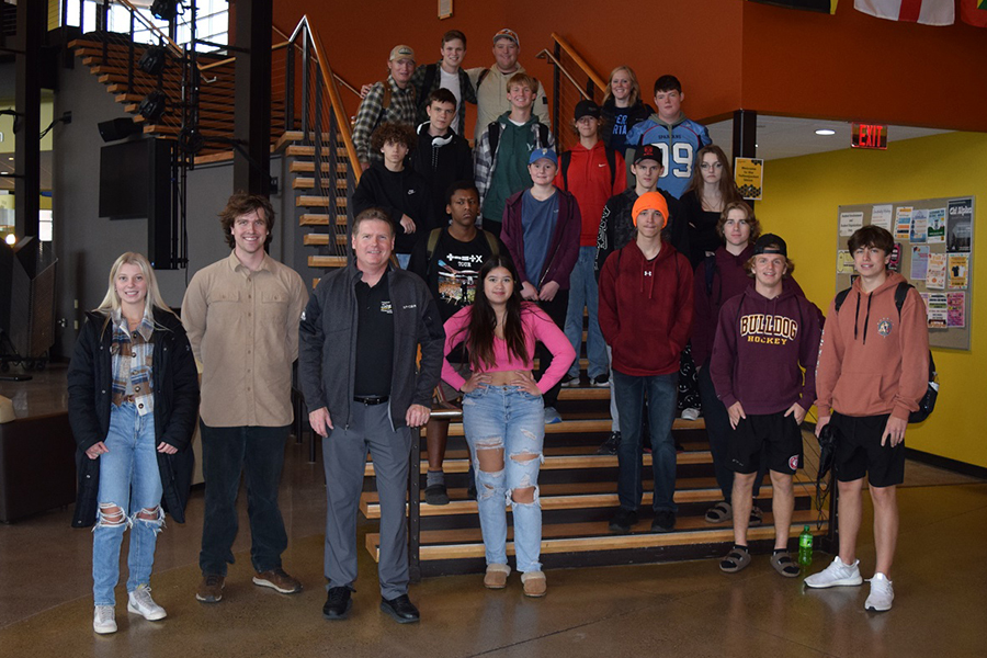 Photo of Superior High School students who attended UW-Superior's Transportation Day.