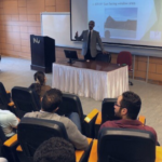 Photo of Dr. Samir El-Omari at Nile University in 2019