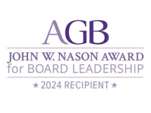 Photo of AGB John W. Nason Award for Board Leadership: UWEC Foundation is 2024 recipient