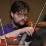 Photo of Charlie Shilhavy, a UW-Whitewater music major from Racine, who was named the 2024 recipient of the Student Exemplary Service Award from the American String Teachers Association as part of the organization’s Student Chapter Awards. (Craig Schreiner/UW-Whitewater)