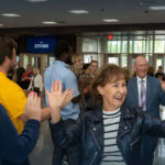 Photo of John and Carolyn Sonnentag at UW-Eau Claire event center grand opening
