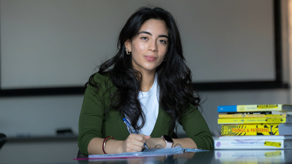 Photo: Graduating senior Fatima Muñiz was a member of the Honors College and a McNair Scholar as a mathematics undergraduate student at UW-Oshkosh.