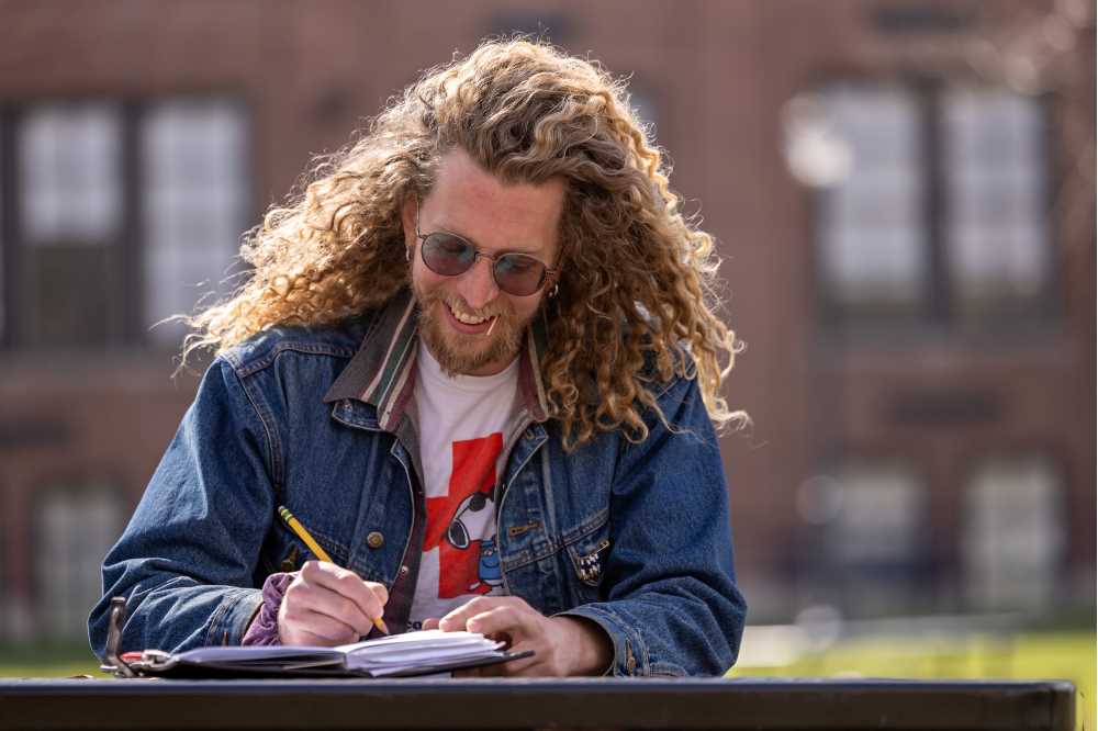 Photo of UW-La Crosse Senior Ryan Sneath, who is nine credits away from earning his general studies bachelor’s degree after earning an associate of arts degree through the Win-Win program. “It has been a wonderful experience returning to class with a deeper understanding of myself and my goals," he says.
