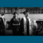 Photo of Jennifer (Biidaasinokwe) Cadotte and Ryan (Ayaabe) Bunker, mother-son UW-Superior graduates spring 2025