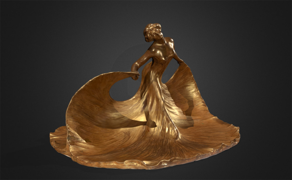 Photo: Kintsugi 3D was used to create this image of a sculpture of dancer Loie Fuller by artist Joseph Kratina, which is in the collection of the Minneapolis Institute of Art. / Minneapolis Institute of Art