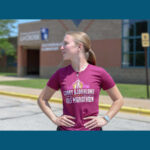 Photo of UWL senior Ilee Smith, a public health and community health education major, who co-led a REAL Girls running and leadership program at Southern Bluffs Elementary School this spring. Inspired by faculty who emphasize community engagement, Smith says the experience will help prepare her for a future in leading health initiatives.
