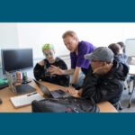 Photo of UWSP professor and students
