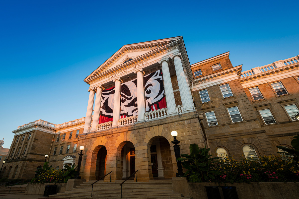 Photo of Bascom Hall: “Overall, it’s really promising to see that new populations of students who were brought to campus through Bucky’s Tuition Promise are succeeding at such high rates,” says research analyst Amberly Dziesinski. Photo: Bryce Richter / UW–Madison