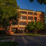Photo of UW-Eau Claire Schneider Hall in summer