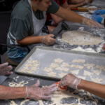 Photo of UW-Whitewater community making cookies