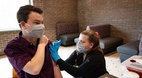 UW-Stevens Point nursing students assist with COVID-19 vaccines