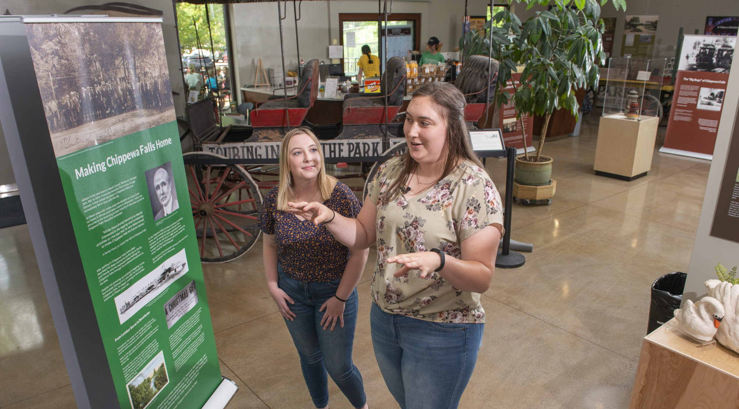 UW-Eau Claire public history students create exhibit in Irvine Park Welcome Center in Chippewa Falls