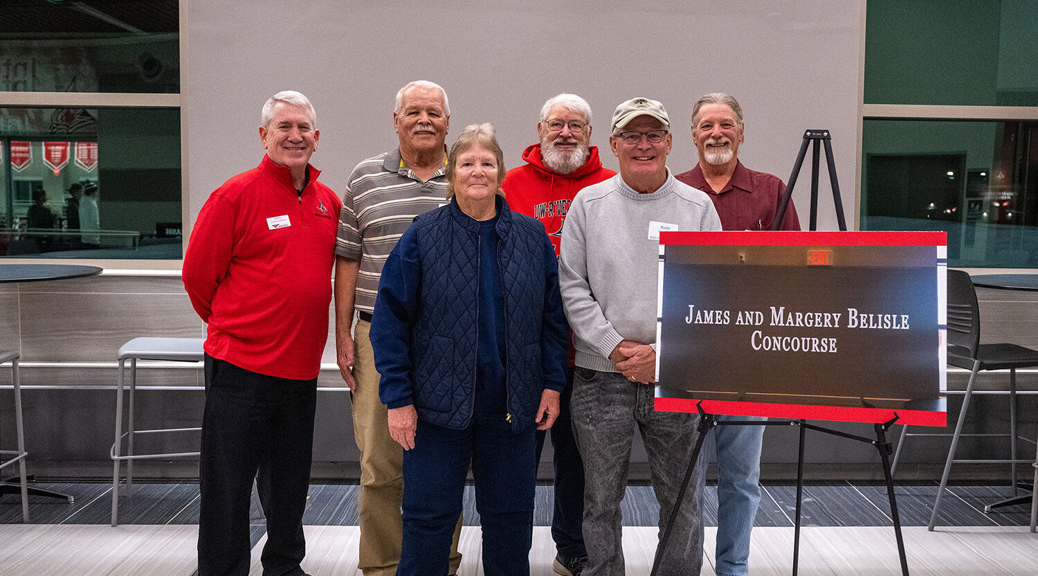UWRF alum couple’s gift provides lasting impact, establishes James and Margery Belisle Concourse at Falcon Center