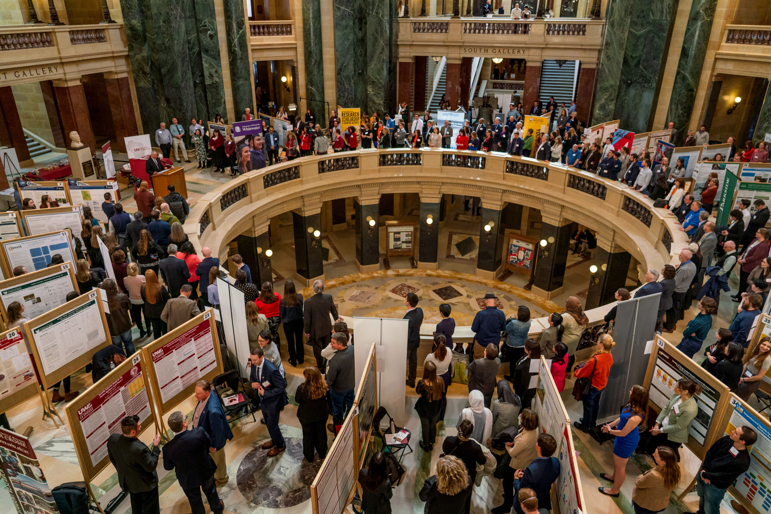 Photo of Research in the Rotunda participants and guests in the Capitol Rotunda