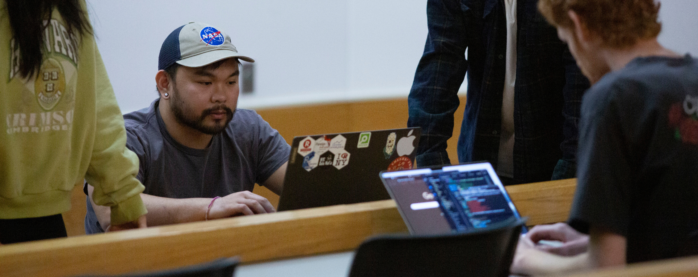 Photo of UW-Whitewater student at computer