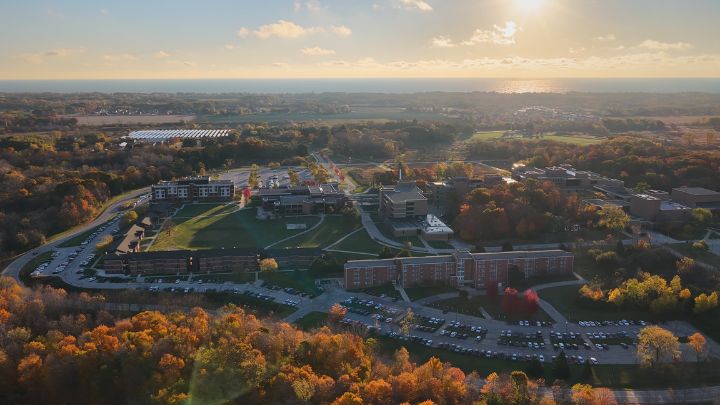 Aerial photo of UW-Parkside campus
