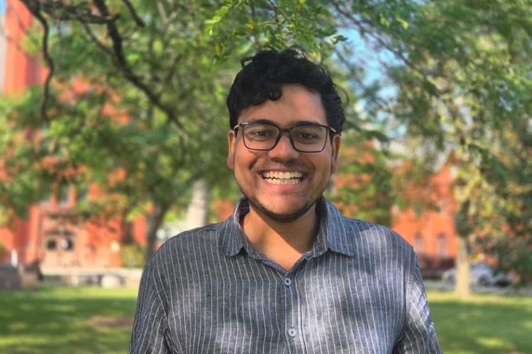 Photo: Pratyusava Baral won the Physics and Astronomy Department’s Nicholas J. Papastamatiou Award, which recognizes an outstanding graduate student. He’s set to complete his doctorate in June.