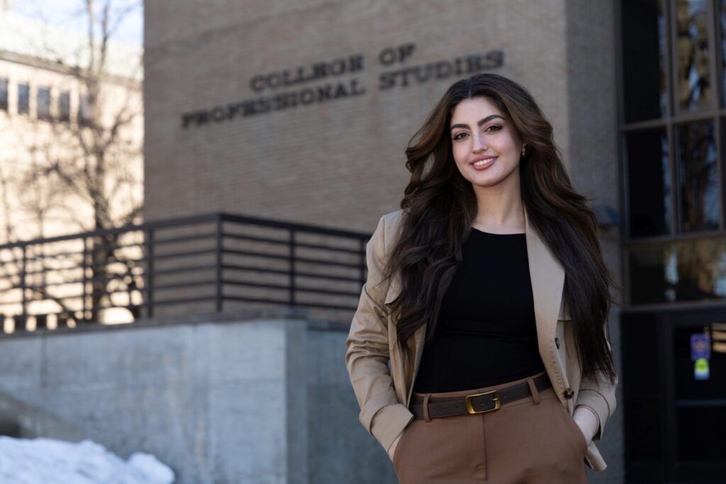 Photo: UW-Stevens Point student Marzia Azimi has built up her confidence and leadership skill on campus through her willingness to connect with others and get involved.