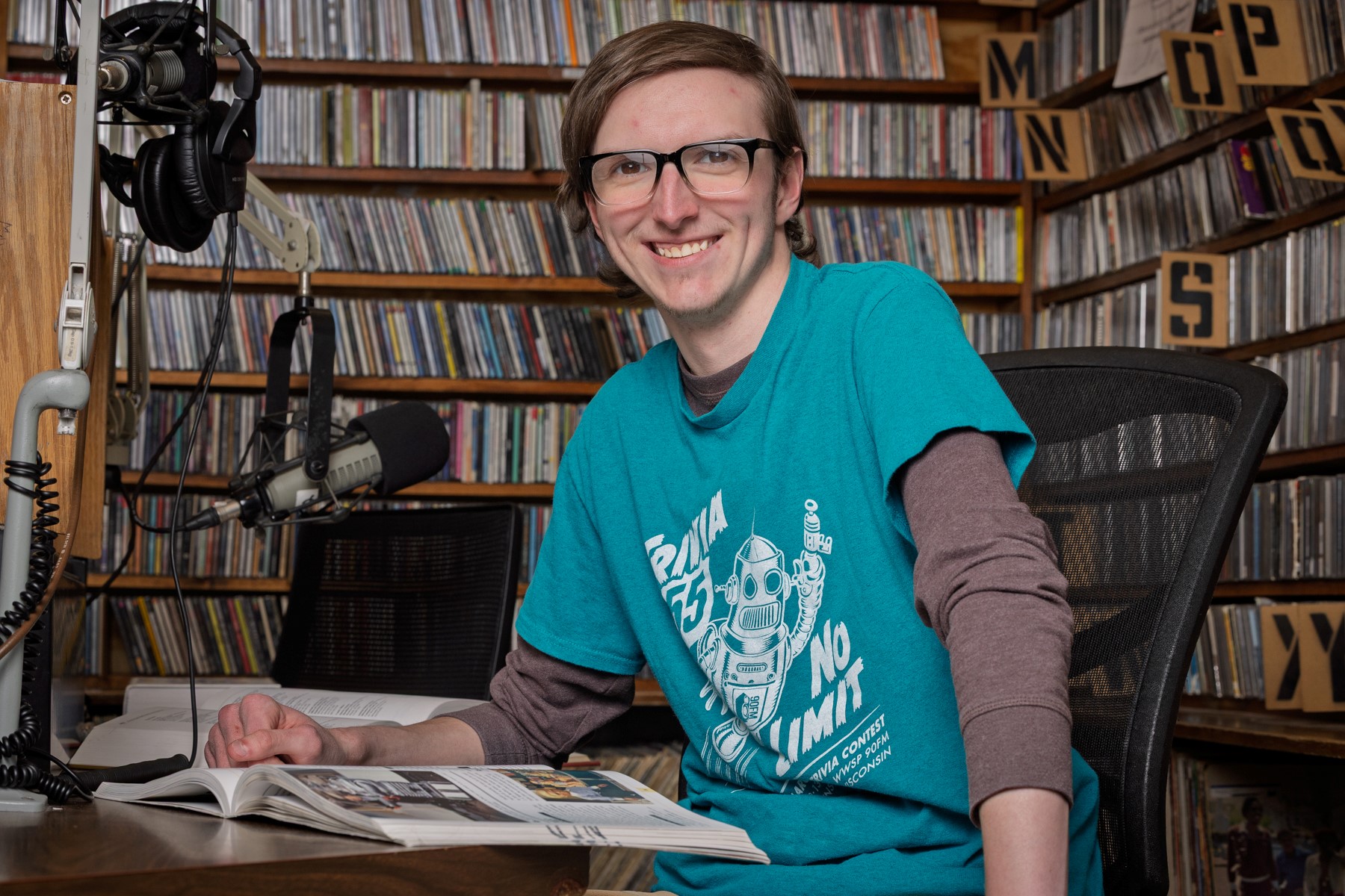Photo of Frank Ross, who has spent several months contributing to writing questions for the World’s Largest Trivia Contest, an event he has participated in since he was a kid.