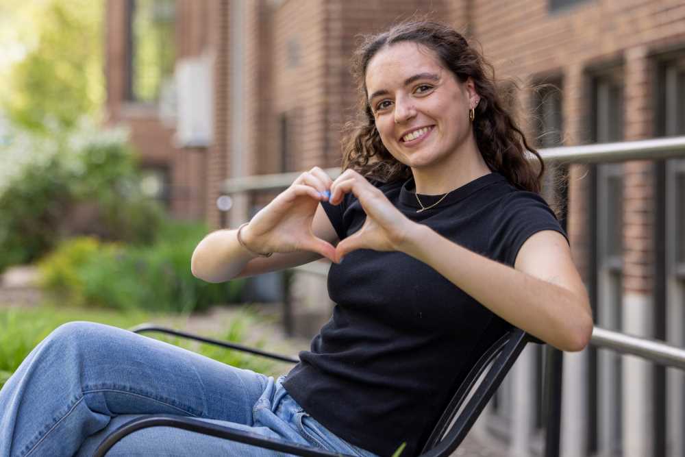 Photo of Jada Brunkow, a graduating senior in physical, adapted and school health education at UWL, who has turned her personal mental health journey into a way to support and mentor students through her physical education teaching.