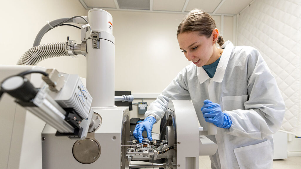 Photo of student: UW-Platteville forensic investigation program earns FEPAC accreditation.