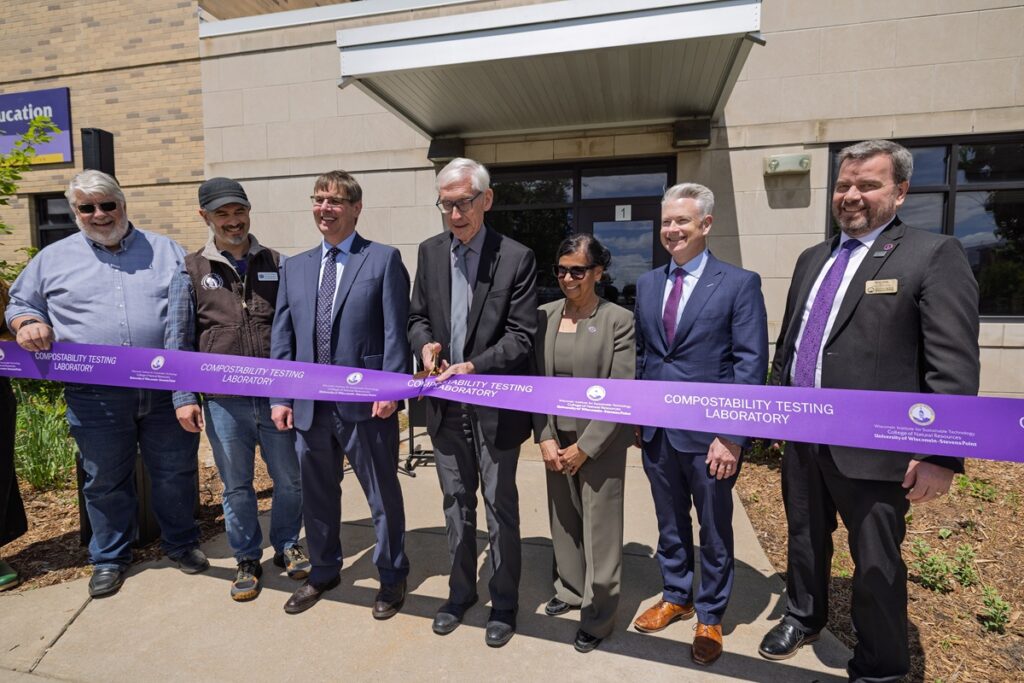 Photo of the Wisconsin Institute for Sustainable Technology (WIST) at the University of Wisconsin-Stevens Point, which held a grand opening of its new, state-of-the-art Compostability Testing Laboratory on May 20.