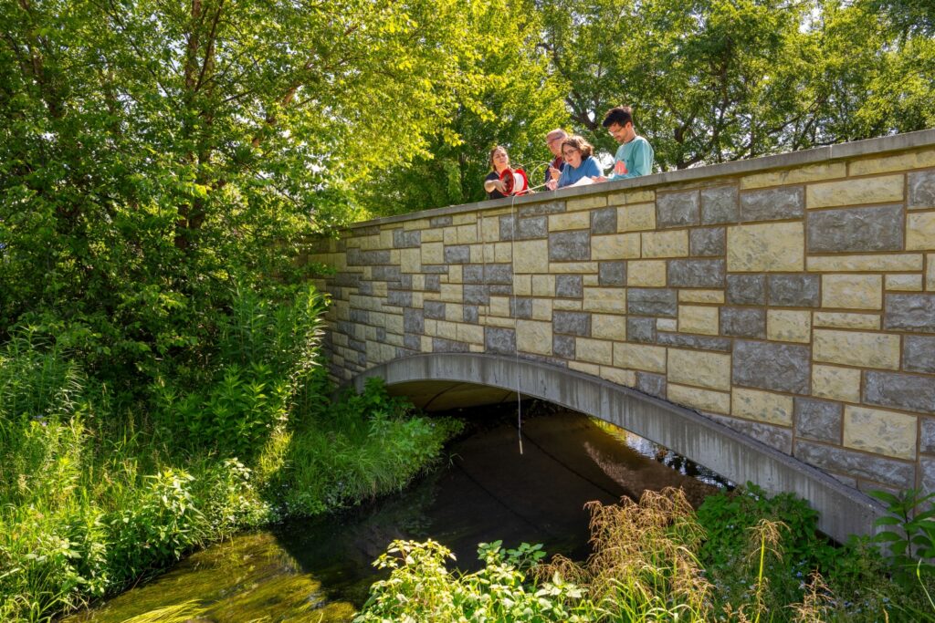 Photo of bridge; a special workshop at the University of Wisconsin-Eau Claire is empowering educators across Wisconsin to better explain the difficult subject of groundwater flow and its impact.