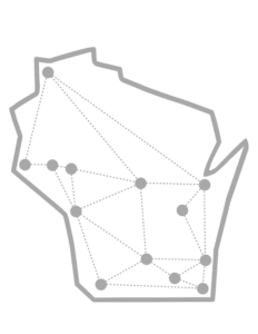 Map of wisconsin showing the locations of our 13 universities