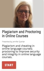 Plagiarism and Proctoring in Online Courses: improving security and integrity in online language courses