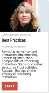 Best Practices: learner-content interaction in processing instruction