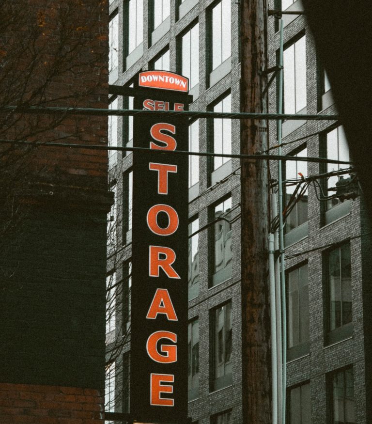 Self storage neon sign