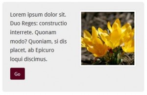good callout example: context, picture and button