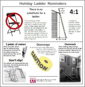 Holiday ladder reminders