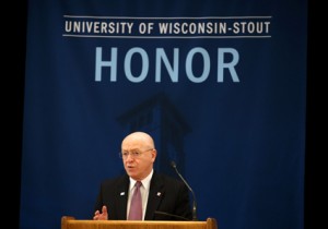 UW System President Ray Cross speaks at the celebration at the Memorial Student Center.