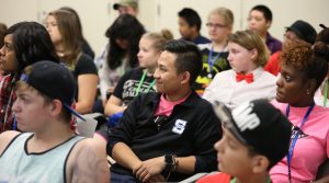 Students from around Wisconsin listen to Professor Tamara Brantmeier discuss careers in art and design during a PreCollege program at UW-Stout.