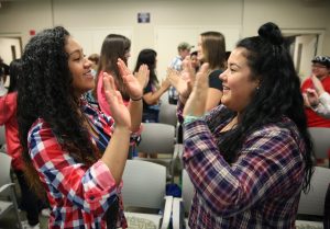 Students in the program have fun getting to know each other.