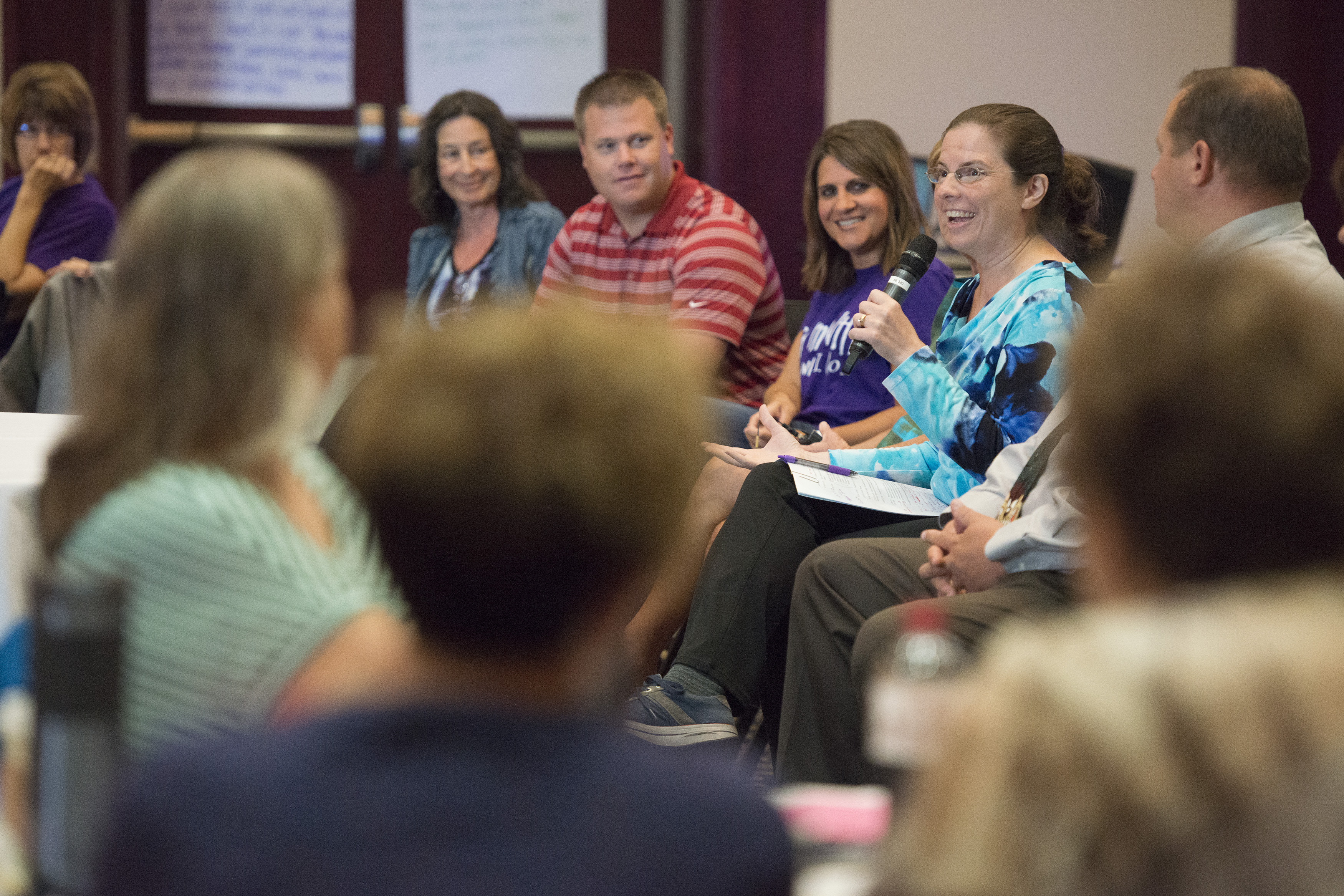 Education professionals from the Augusta and Cornell school districts participate in a workshop led by UW-Eau Claire education studies faculty. The workshop is part of a three-year program supported by a UW System Improving Teacher Quality grant.