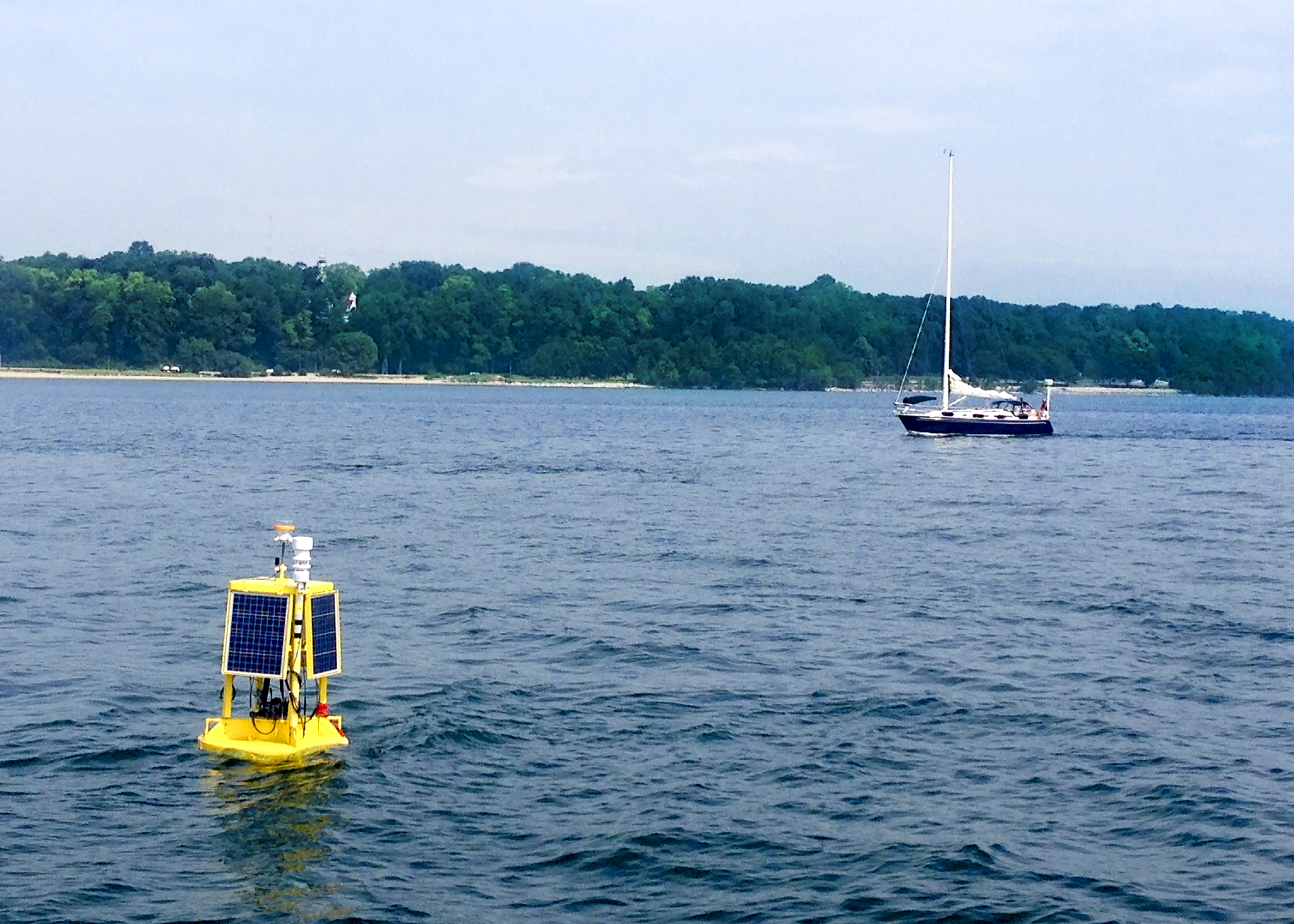 The buoy will provide Milwaukee health officials with up-to-the-minute data on conditions likely to produce high levels of illness-causing bacteria at Bradford Beach. (UWM Photo)