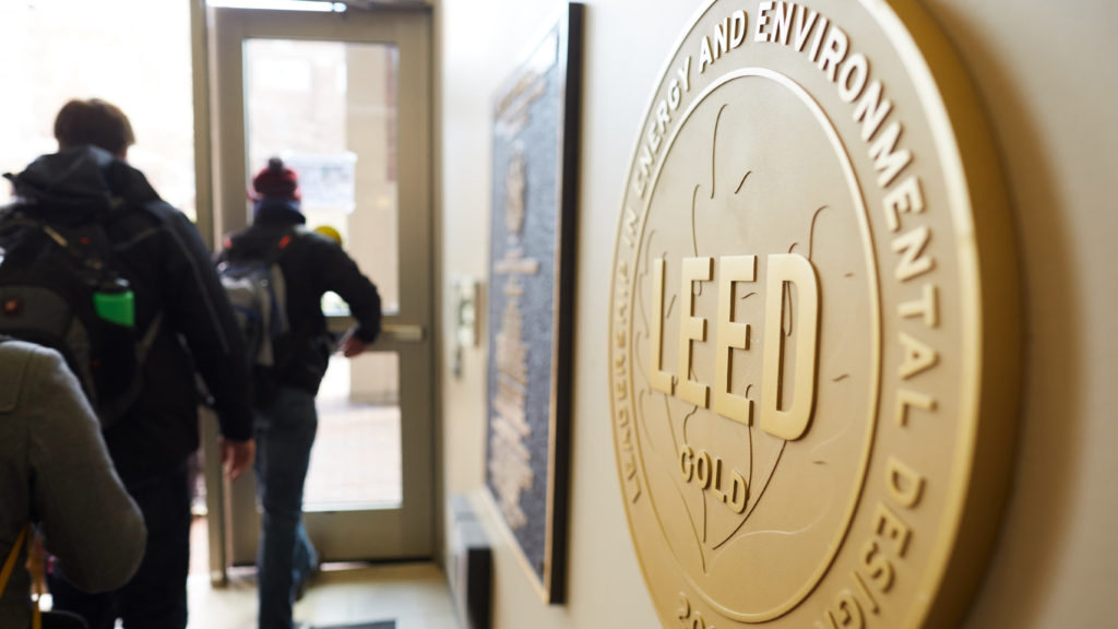 Centennial Hall is one of several buildings at UW-La Crosse that was built to green building certification standards, Leadership in Energy & Environmental Design. UWL’s commitment to green building design and energy efficient updates across campus have resulted in lower energy use and budget savings.